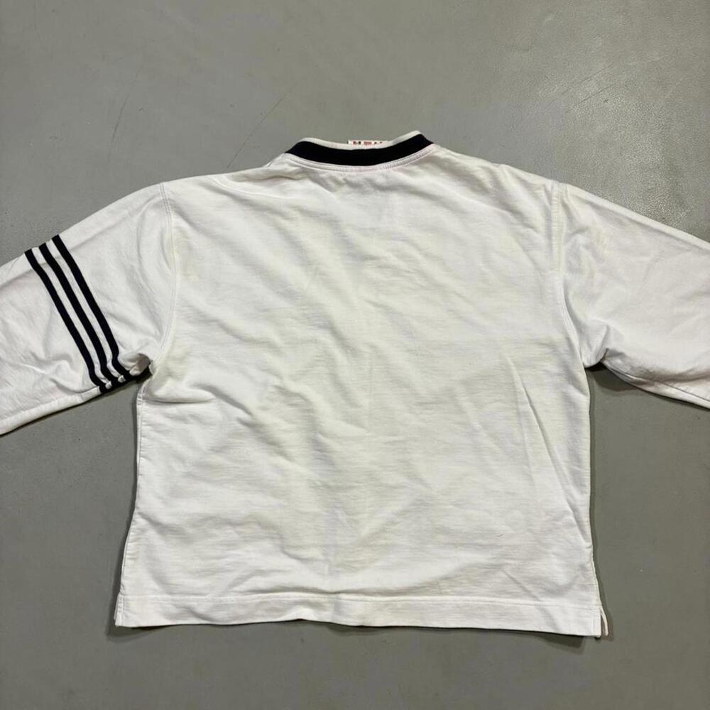 1990s Adidas Women's Retro Sporty White Cardigan - Picture 4 of 7